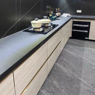 岩板台面定制鱼肚白轻奢厨房橱柜灶台板石英石餐桌大理石板材定做