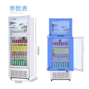 达克斯LDG商用立式超市啤酒饮料展示柜双温冷藏冷冻保鲜柜全铜管