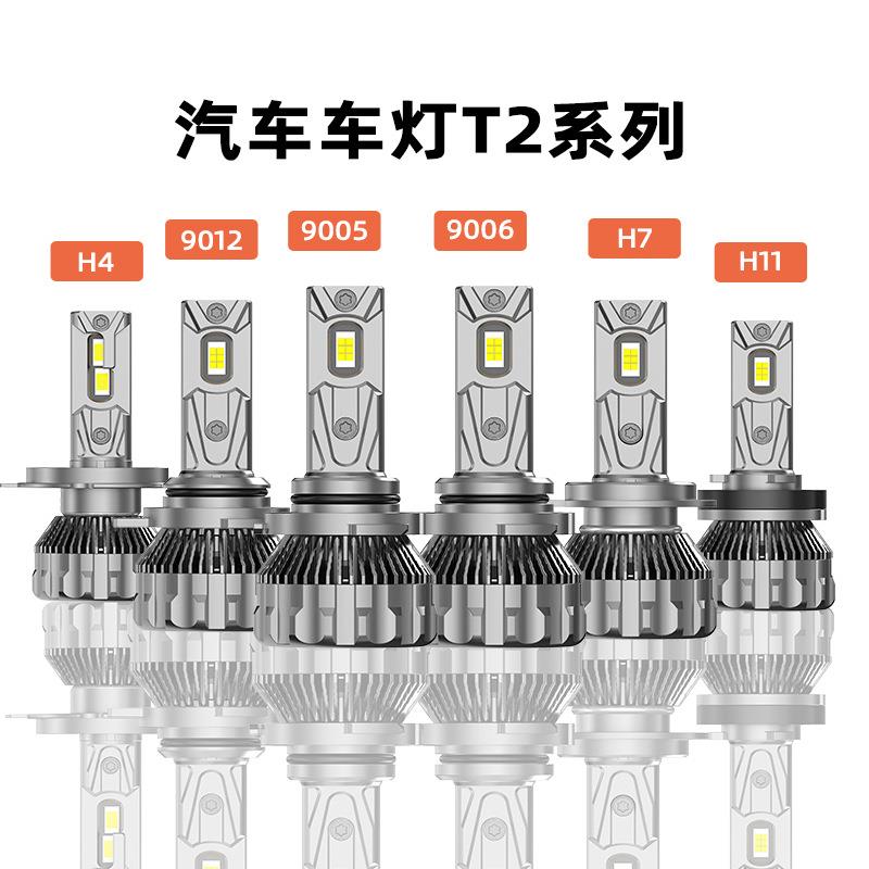 外贸热销T2双铜管150W汽车LED大灯超亮强光外置6000K前照大灯厂家
