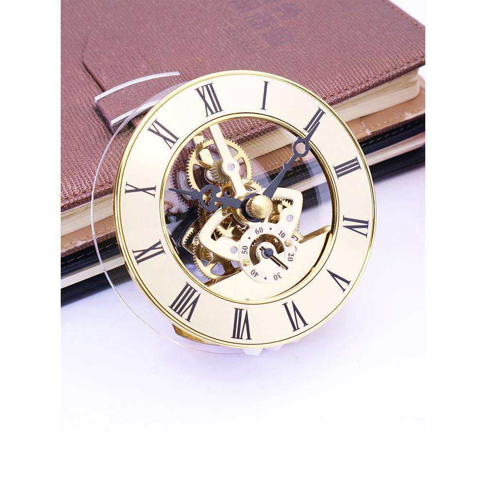 直径86mm金属镂空透视机芯个性铁艺座钟镶嵌式钟芯钟头