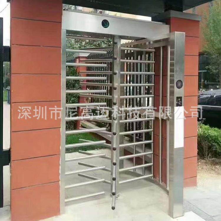 旋转门长沙工地小区门禁闸机厂家安装全高旋转闸不锈钢电控三辊闸