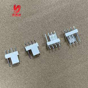 2510 3+1P错位针座 2510-4p防呆风扇弯针座 MX2.54 4P半靠背 直针