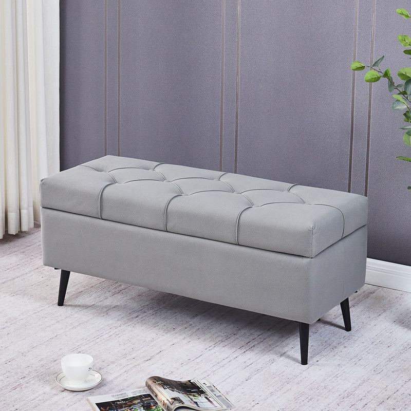 科技布轻奢换鞋凳家用门口收纳凳试衣间沙发长条储物凳卧室床尾凳,收纳整理,收纳凳,淘宝优惠券,粉丝福利购,淘宝优惠卷