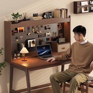 桌面洞洞板书架多层简约多功能学生书桌上收纳置物架铁艺可放桌面