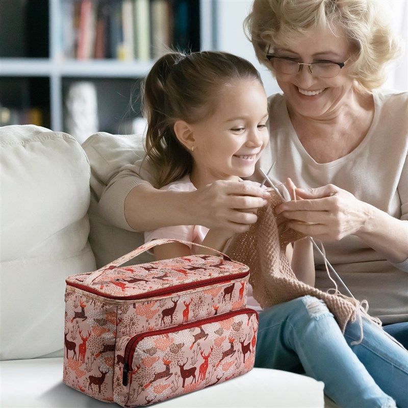 大容量毛线收纳包DIY编织工具方形收纳包多功能毛衣针收纳整理,收纳整理,包包收纳袋,淘宝优惠券,粉丝福利购,淘宝优惠卷