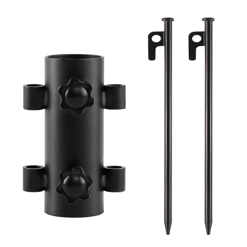 天幕杆固定器f帐篷支架大管径支撑杆地钉插地配件露营撑杆调节底