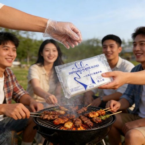 户外野炊烧烤一次性手套耐磨耐用