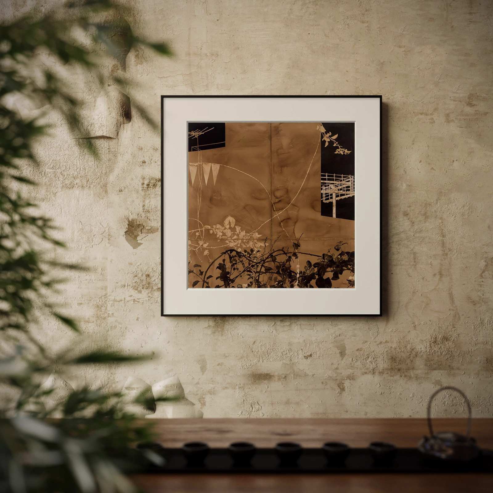 中古风茶室酒店民宿复古客厅装饰画宋氏美学入户玄关壁画卡纸挂画