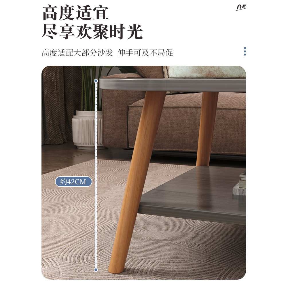 茶几实木客厅家用2024新款沙发边几简易茶桌小户型出租屋用小桌子