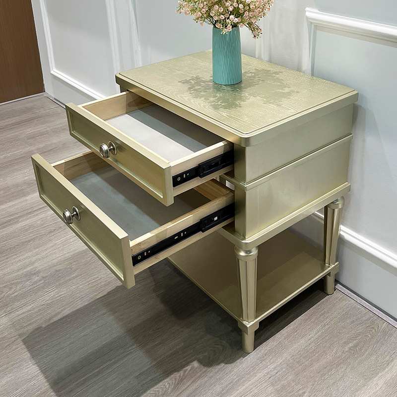 美式莫里印象整装床头柜复古靠墙床边柜卧室落地装饰柜收纳储物柜