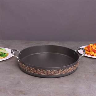 虎丫炒鸡锅韩式春川铁板鸡锅商用平底锅不粘鸡肋烤肉盘电磁炉