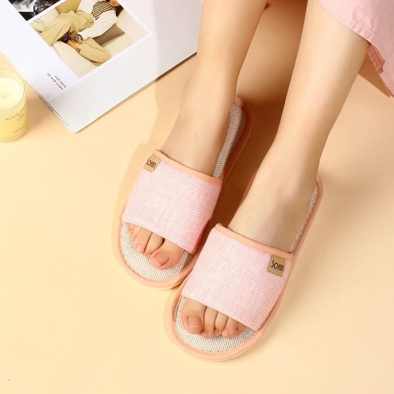 居布艺布底拖鞋家居木地板静音无痕棉麻拖鞋家用客拖四季