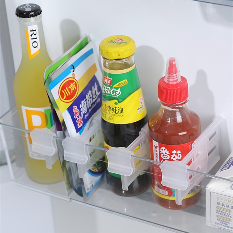 家用整理可调节冰箱分隔夹分格收纳隔板冰柜侧门分割卡扣片多功能