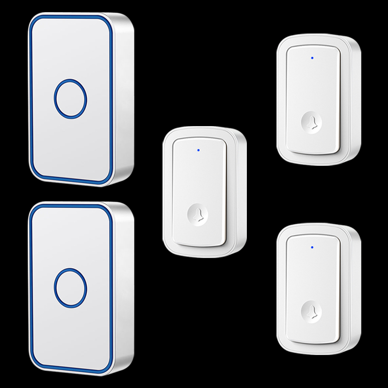 无线电门铃三拖二家用门铃远距离电子智能遥控门铃呼叫器 防水