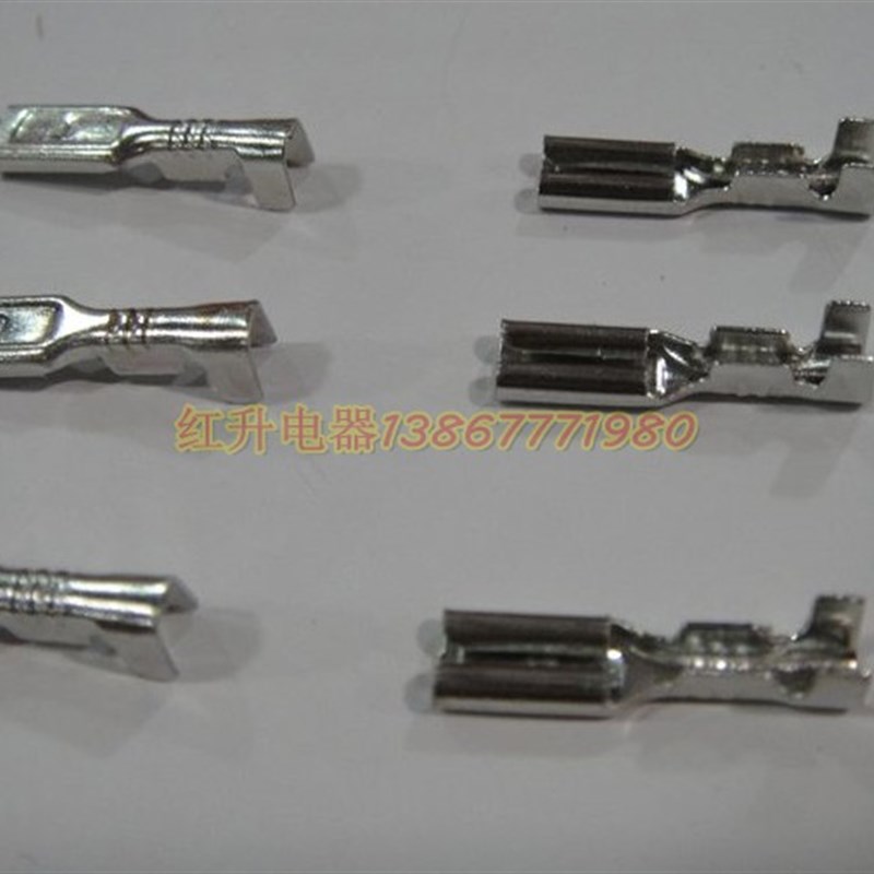 汽车插件 接线端子 2.8插簧A脚 接插件 线耳 5000只/1包  镀锡