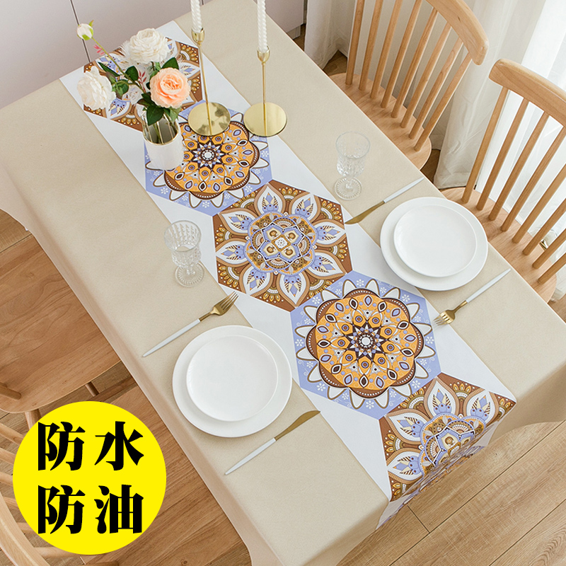 PVC桌布防水防油免洗塑料防烫简约欧式复古长桌茶几餐桌台布盖布
