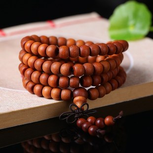 老山檀手串108颗佛珠桶珠老料檀木手链项链毛衣链男女款