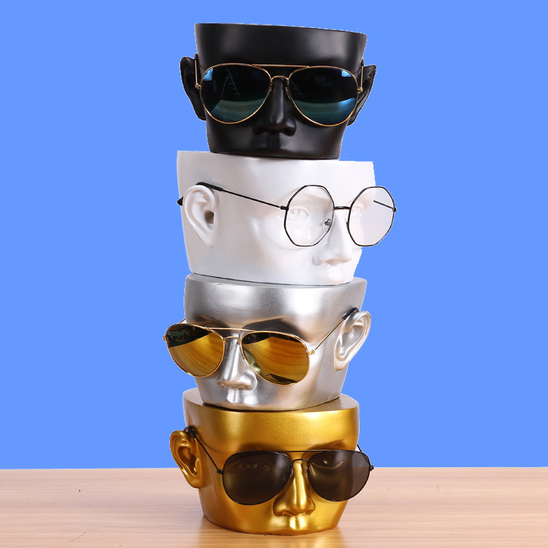 人头像太阳眼镜架子展示架橱窗柜台摆放时尚创意道具装饰陈列头模