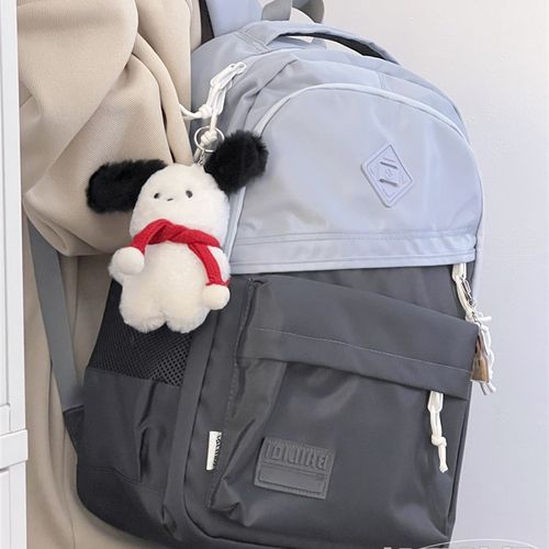 大容量双肩包男韩版休闲简约撞色旅行电脑背包女高中初中学生书包