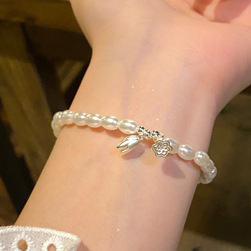 新中式国风两世欢珍珠手链轻奢小众莲蓬手串珠手链女款手绳手饰品