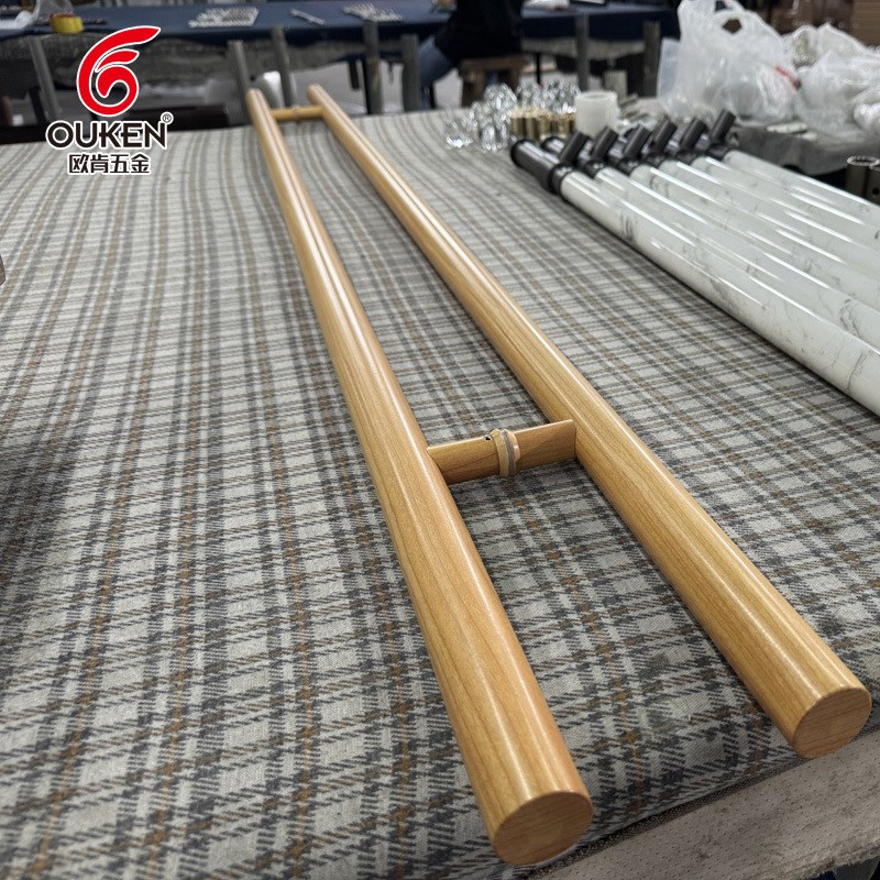 厂家豪华实木大门拉手简约中式茶楼酒店别墅区工程入户玻璃门把手