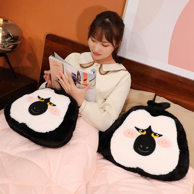 白面猴杜杜抱枕被子两用沙发客厅办公室靠枕趴睡小枕头毯子二合一