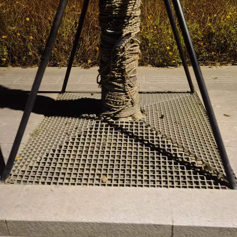 定制玻璃钢格栅市政护树板光伏检修走道板玻璃钢网格板40*40*25