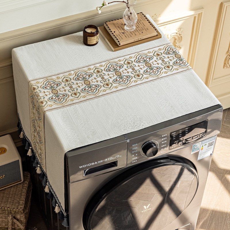 全自动滚筒洗衣机盖布双开门冰箱防尘罩套家用万能盖巾床头柜垫子