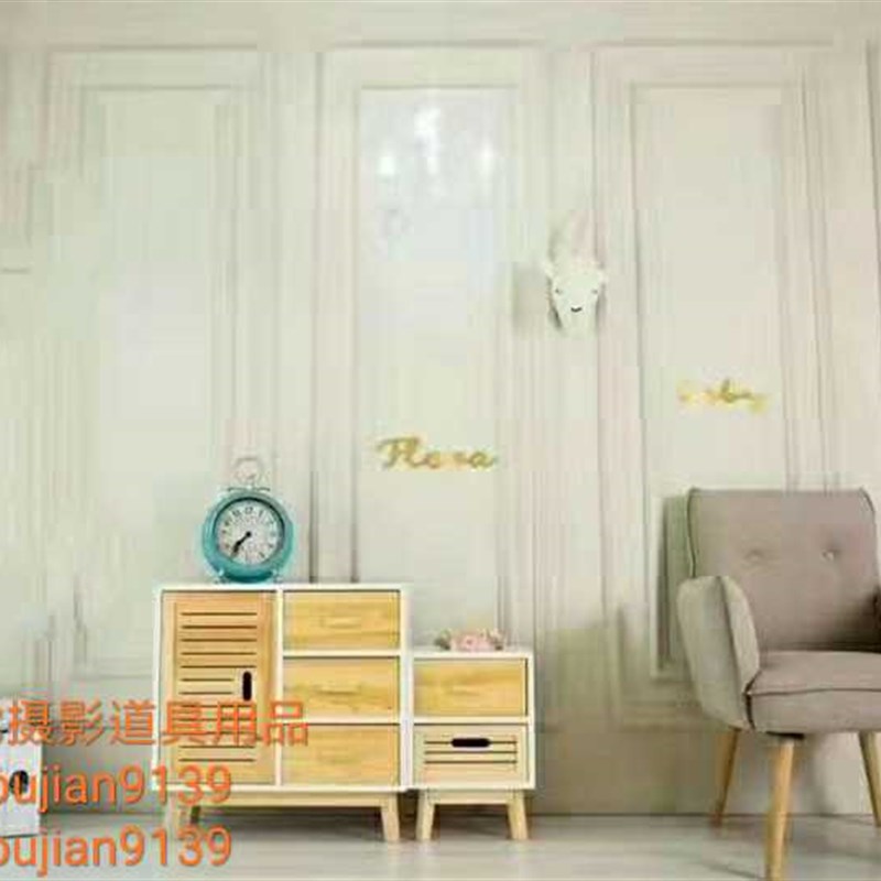 新款儿童实景棚婚纱实景影楼装修简易无闪棚店面设计制作w-5067