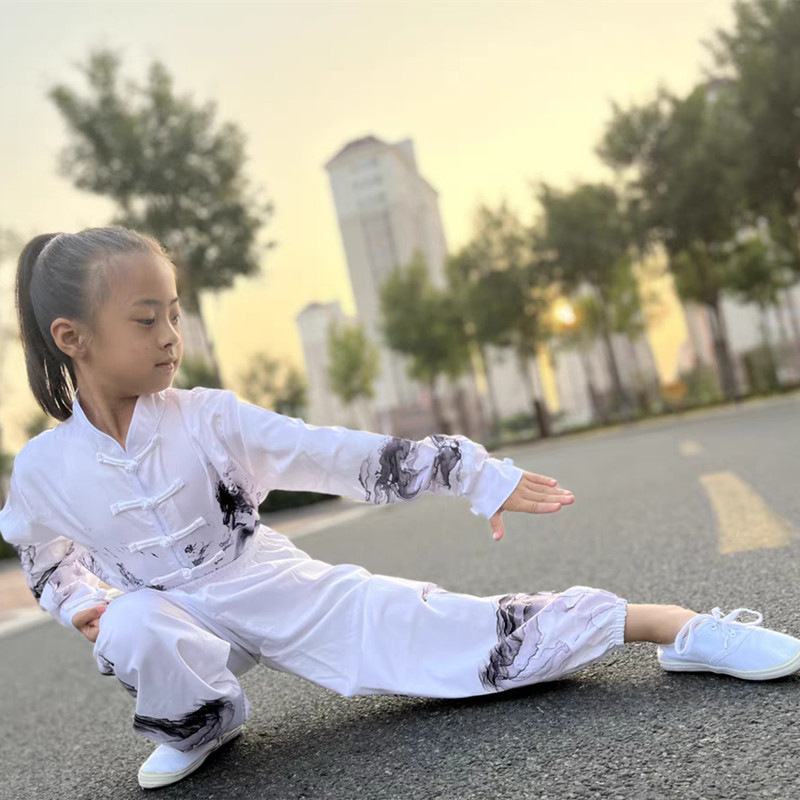 武术儿童比赛训练服中国功夫演出服装男表演服练功服武术服中国风