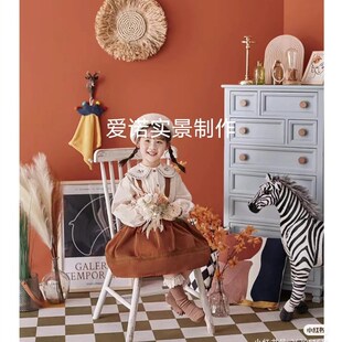 展会新款儿童实景制作2022摄影棚拍照道具实景装修照相馆摄影实景