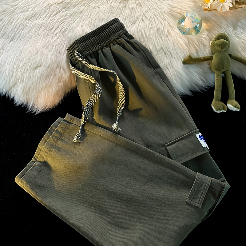 月球中心美式阿美咔叽工装裤男女潮牌街头多口袋宽松阔腿休闲长裤