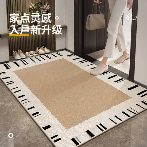轻奢高级感入户门地垫门口家用门垫防滑客厅脚垫玄关地毯可裁剪