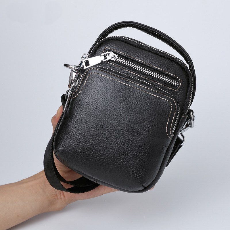 迷你斜挎包男土真皮头层牛皮休闲小型小包轻便时尚简约单肩包男仕