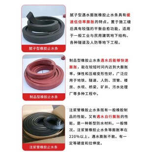 遇水膨胀止水条腻子型PZ制品型密封防水胶条10*20*30施工缝橡胶条