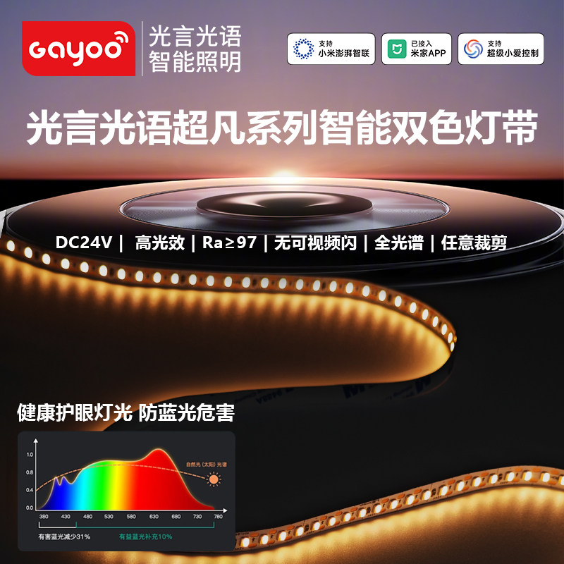 光言光语超凡系列光域大师屏显电源灯带控制器宽色域二合一灯带图片