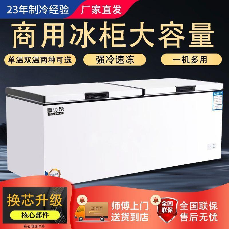 雪诗希冰柜商用冷链大容量卧式冷藏冷冻两用冷冻柜双温冰箱雪柜