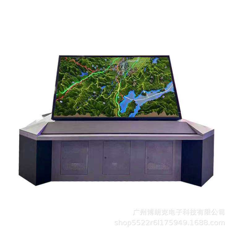 升降屏指挥杆大屏作战指挥室触摸一体机现代化作战指挥屏电子沙盘