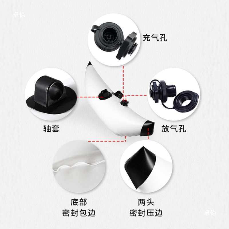 新款皮划艇配件充气浮筒独木舟加固平衡桶漂流船水上通用PVC浮筒