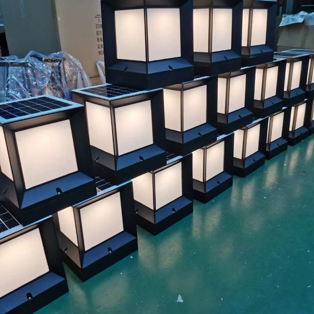 户外太阳能围墙柱头灯庭院灯方形墙头灯大门柱子灯室外防水别墅花
