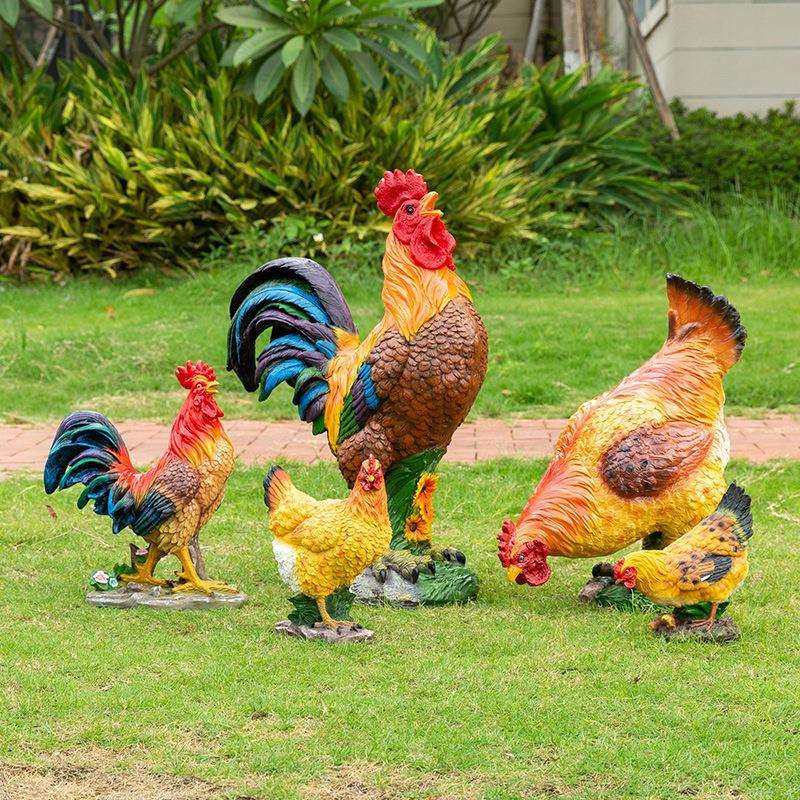 户外玻璃钢雕塑仿真公鸡摆件园林景观草坪花园庭院母鸡装饰工艺品,电子元器件市场,其它元器件,淘宝优惠券,粉丝福利购,淘宝优惠卷
