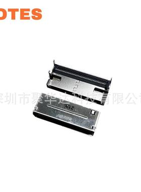 LOTES SFF-8611 卧式母座-OCuLink 80PIN DIP定位脚 808004994