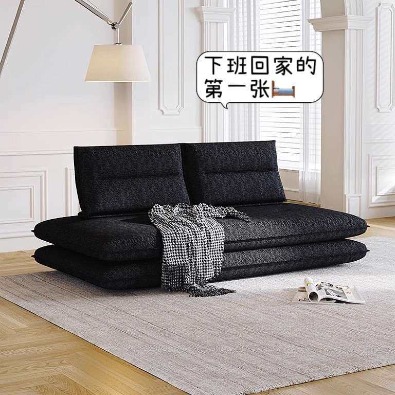 法式客厅落地多功能一体两用可躺可睡单人双人小户型布艺沙发床