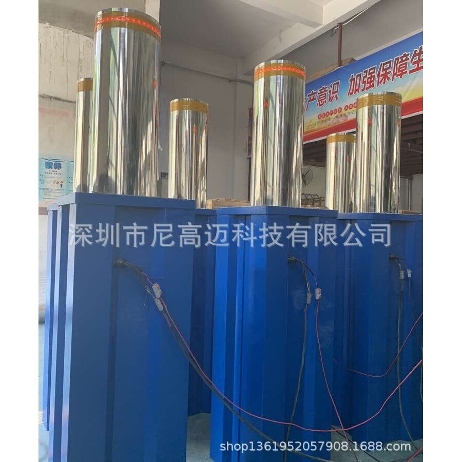 供应检查站液压升降机柱 不锈钢防恐伸缩地柱 尼高迈升降护柱厂家