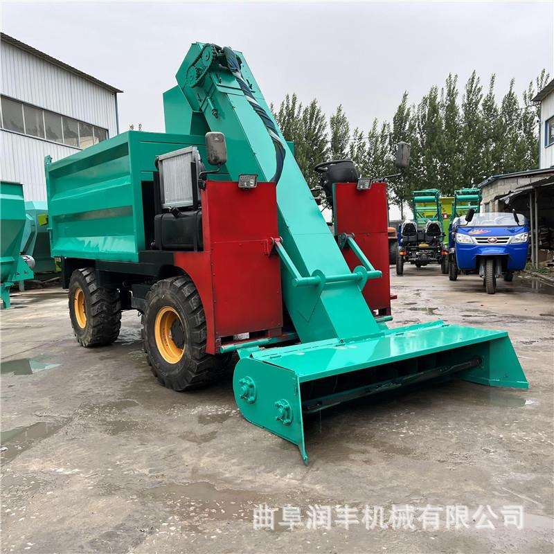 牧场四轮清粪车养牛用电动铲粪机8方四驱养殖场清理设备