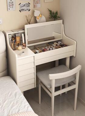 fLE老式梳妆台收纳柜化妆台现代简约卧室翻盖梳妆桌书桌化妆桌