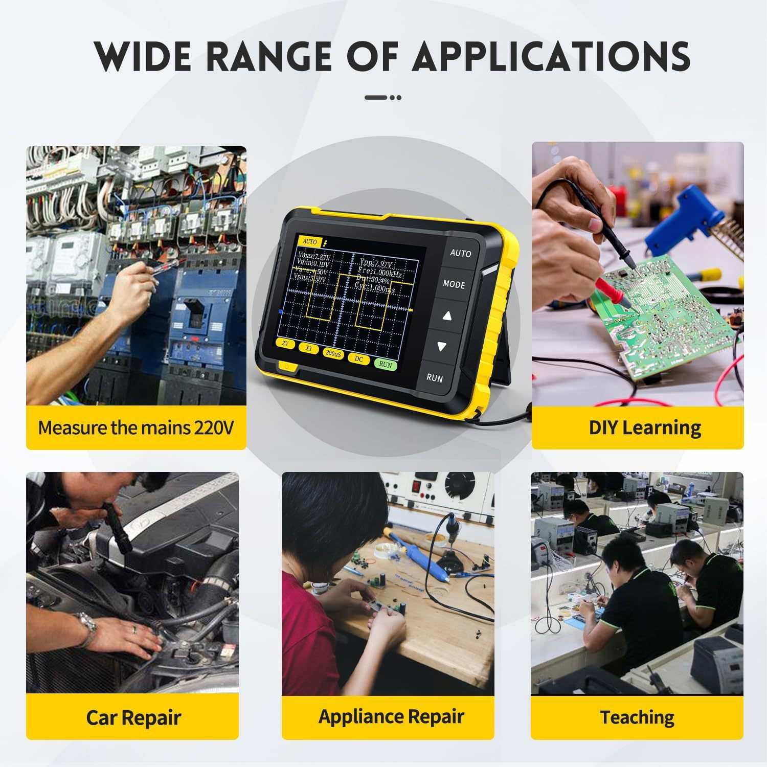 跨境示波器便携式数字示波表信号发生器维修用手持小型DSO152