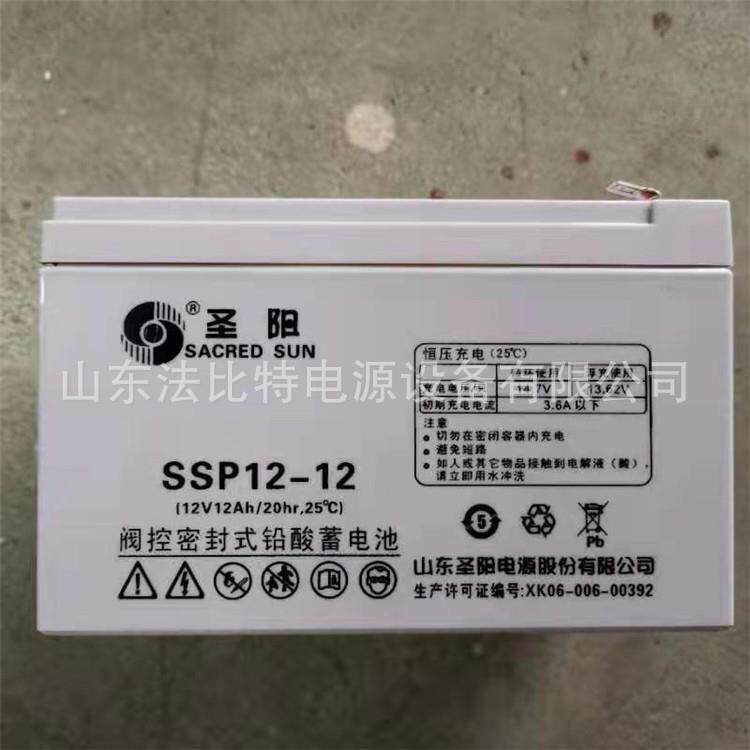 圣阳蓄电池SSP12-12电场风能发电12V12Ah质保一年SSP12-12