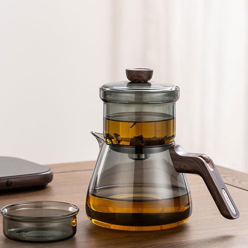 顶壶懒人泡茶神器磁吸茶水分离一键过滤青柑泡茶盖碗公杯高档茶具