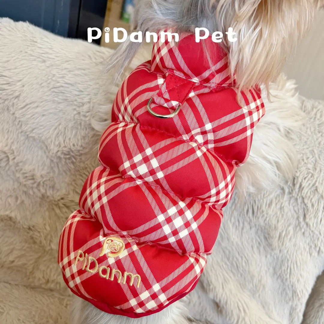韩系ins风简约秋冬款加厚棉服狗宠物服装/雨衣